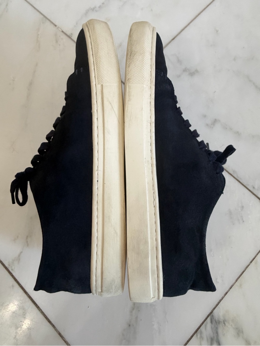 Sid Mashburn Men’s 11 Navy Blue Suede Leather flat sneakers - Picture 6 of 10